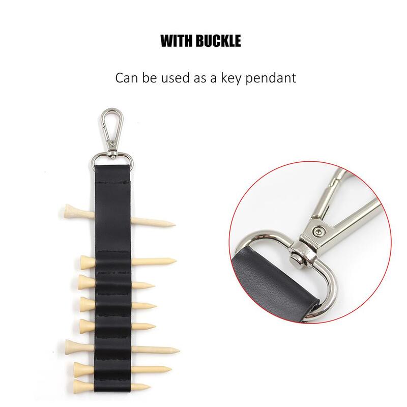 Golf Tee Holder Lightweight Leather Belt Clip Keychain Case Putter Golfing Pocket Easy to Hang Organizer for Lovers