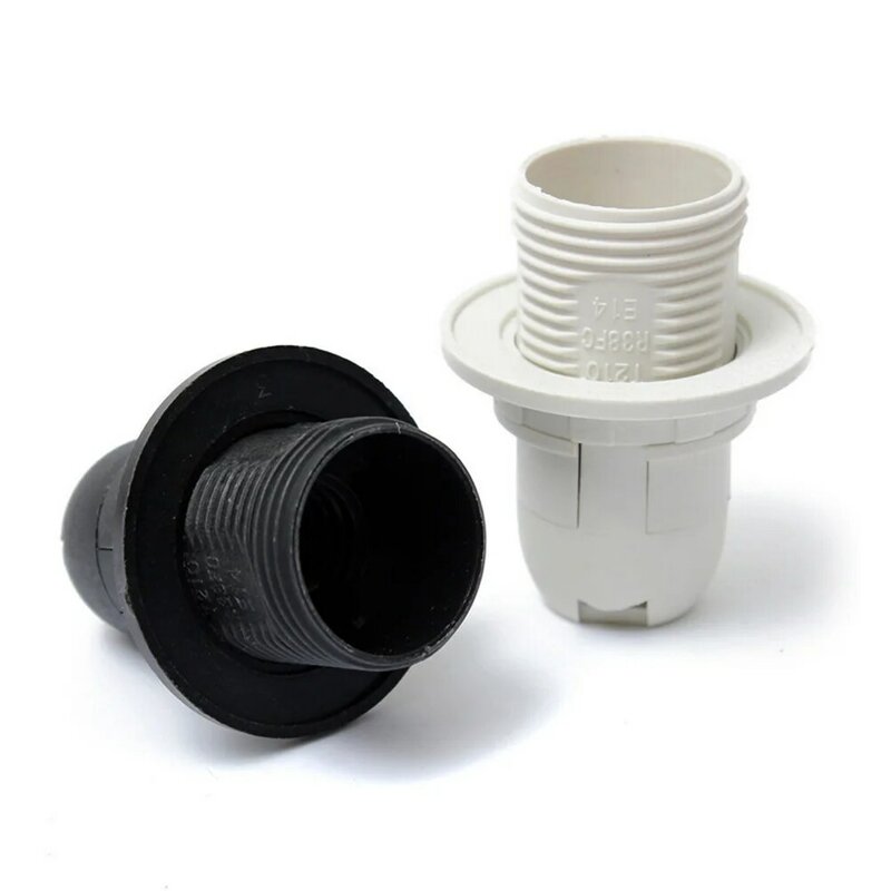 ミニEdisonsネジ実用的e14ベースライト電球、ランプホルダー、ペンダントソケット、ランプシェードリング、黒または白、250v、2a