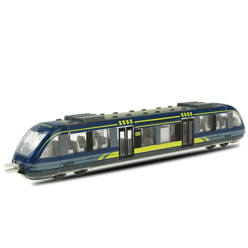 Mini trem de liga para crianças, modelo de carro inercial de alta velocidade, brinquedos de simulação para meninos, presentes de aniversário