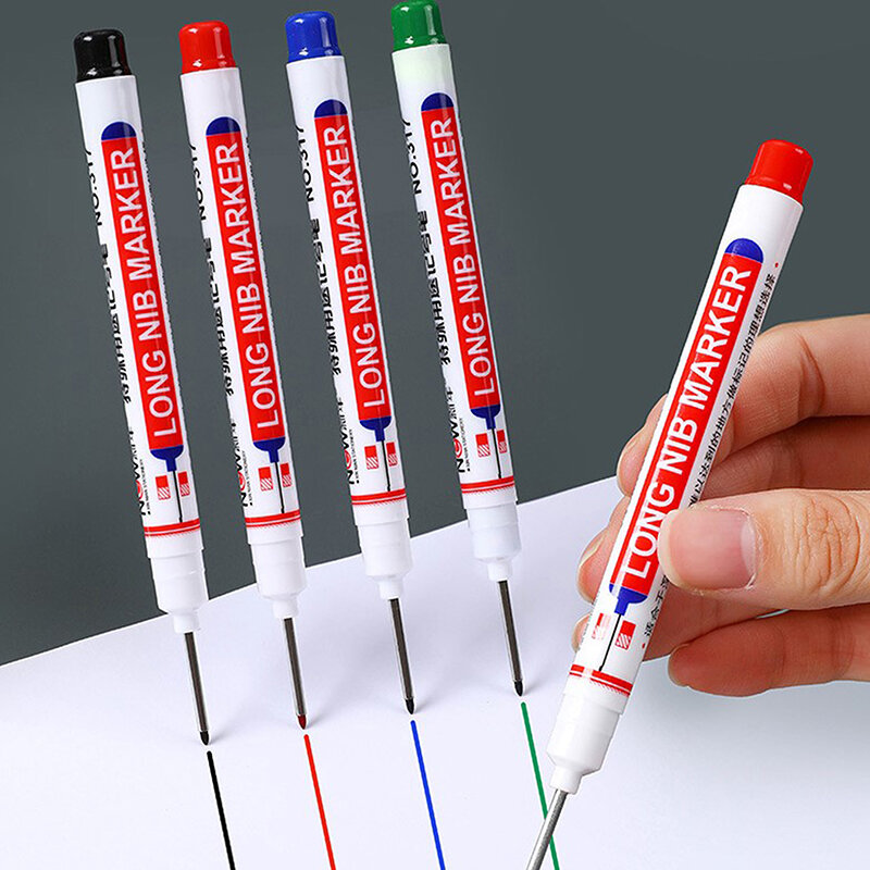 Cabeça longa marcador canetas Banheiro Woodworking Decoração Multi-purpose Pen