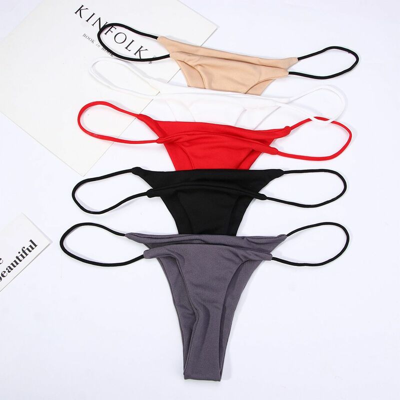 Thin Strappy Low Rise Thongs para Mulheres, G Cordas, Roupa Interior Feminina, Calcinha Bikini, S-XL