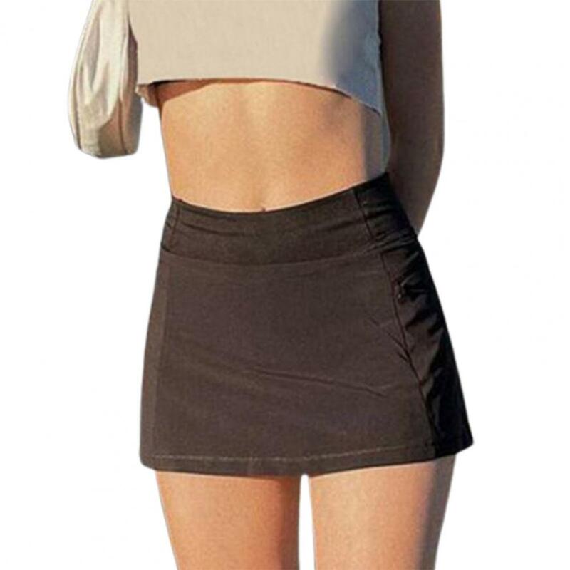 Black Skirt Patchwork All-match Double Layer Mini Skirt Women Accessory