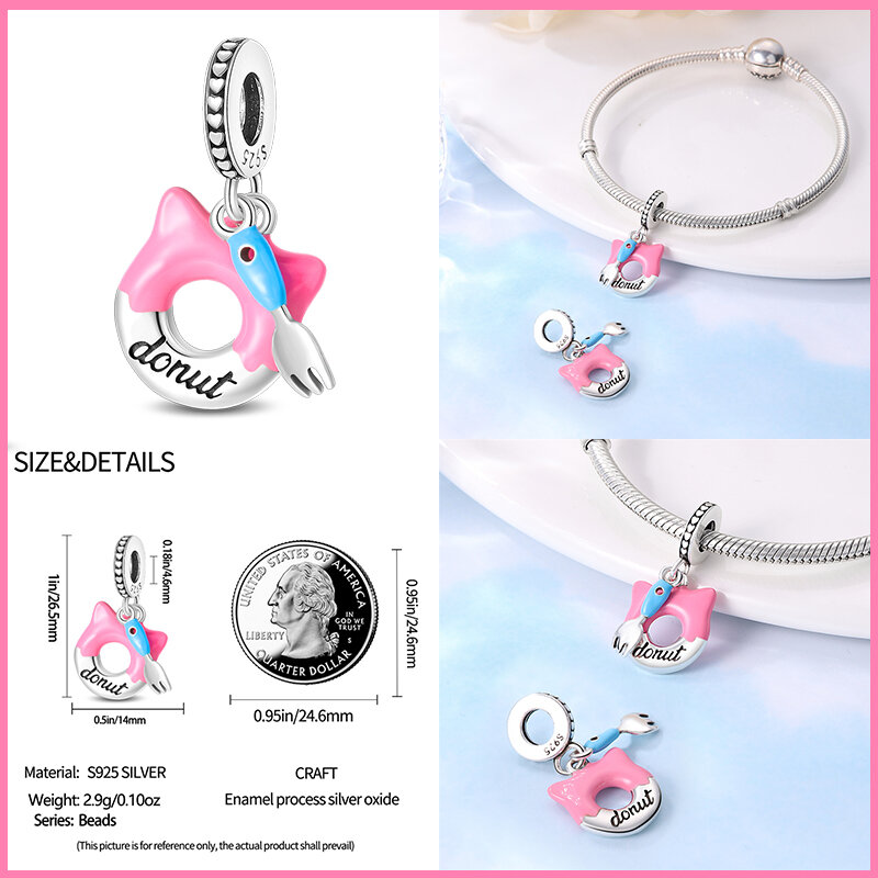 Nuovo 925 Sterling Silver Pink Cute Cat Paw Charms Beads Fit Pandora 925 bracciali originali squisiti regali di gioielli di compleanno fai da te