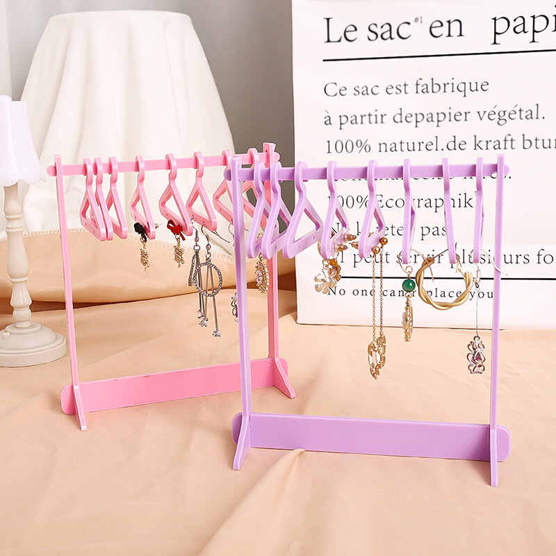 8pcs Hanger Display Earring Stand Clear Acrylic Handmade Polymer Clay Soft Pottery Earring Organizer Acrylic Holder Jewelry Gift