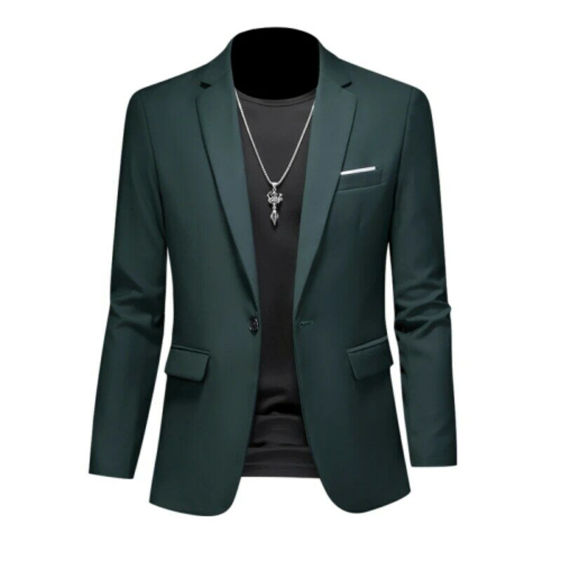 Traje de moda boutique de 15 colores para hombre, chaqueta ajustada para novio, traje de boda, traje de oficina de negocios, chaqueta de traje informal de color sólido, 6XL