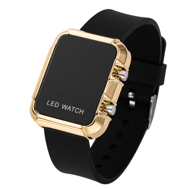 Relógio de pulso LED digital de luxo feminino, elegante relógio feminino, esporte simples, Top Brand, moda