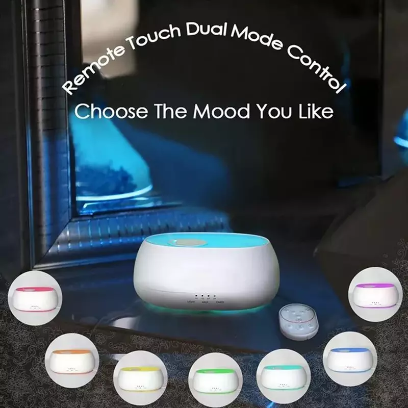 Toroidal Humidifier 500ml Remote Control Aroma Diffuser Essential Oil Home Air Humidificador 7 Colorful LED Lights Mist Sprayer
