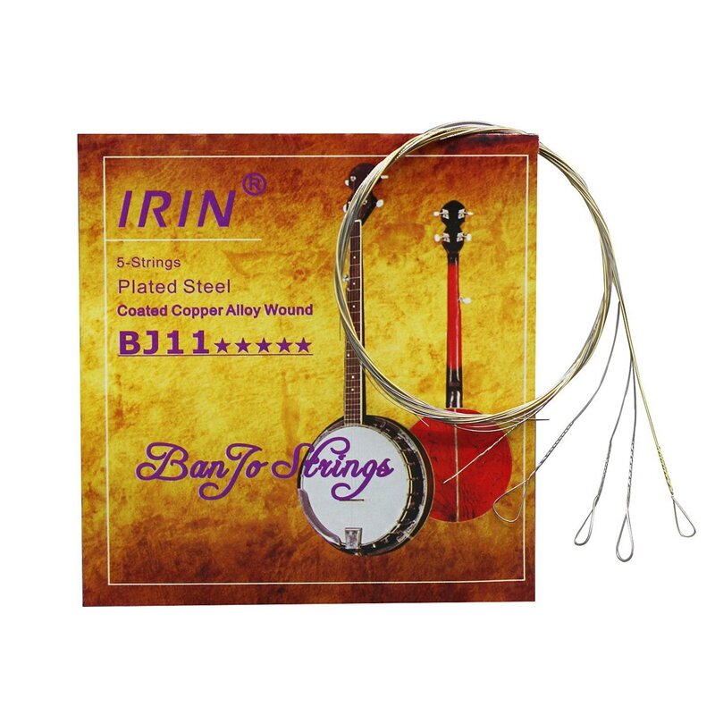 IRIN 5 pz/set BJ11 Banjo String acciaio inossidabile rivestito in lega di rame avvolto (.009-.020)