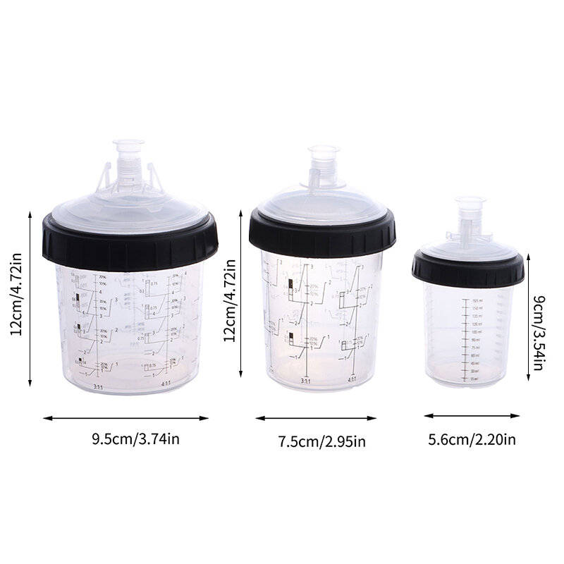 165/400/600ml Spray Gun Paint Tank Spray Gun Mixing Cup Disposable Quick Measuring Cup for Paint Cars, Furniture, House and More