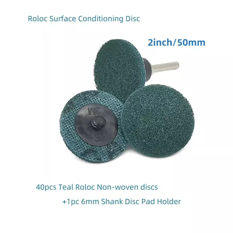 20Pcs 2 inch Roll Quick Change Discs Surface Conditioning Discs Sanding Disc for Surface prep, Paint Stripping, Grinding