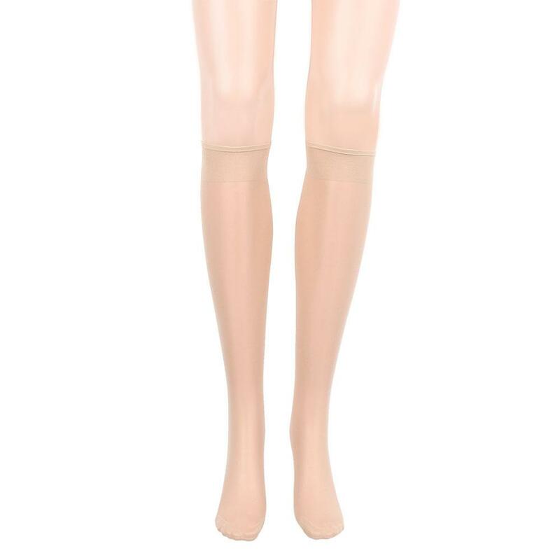 Sexy Solid Color Fashion Ladies Socks Knee High Transparent Thigh High Tights Stocking Long