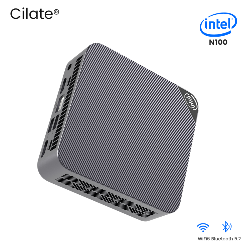 Cilate-Mini PC M710 Intel N100 de 12. ª generación, 16GB, 512GB, ordenador de escritorio para juegos, WIFI5, BT4.2