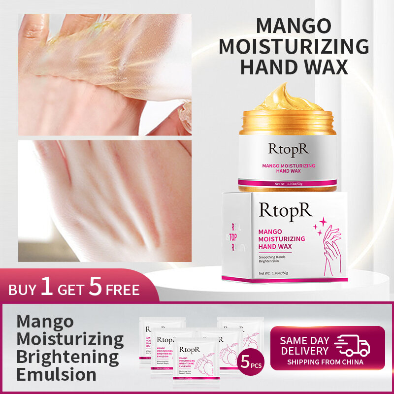 RtopR Mango Für Hände Maske Hand Wachs Bleaching Feuchtigkeits Reparatur Peeling Schwielen Dreharbeiten Anti-Aging Hand Haut Creme 50g