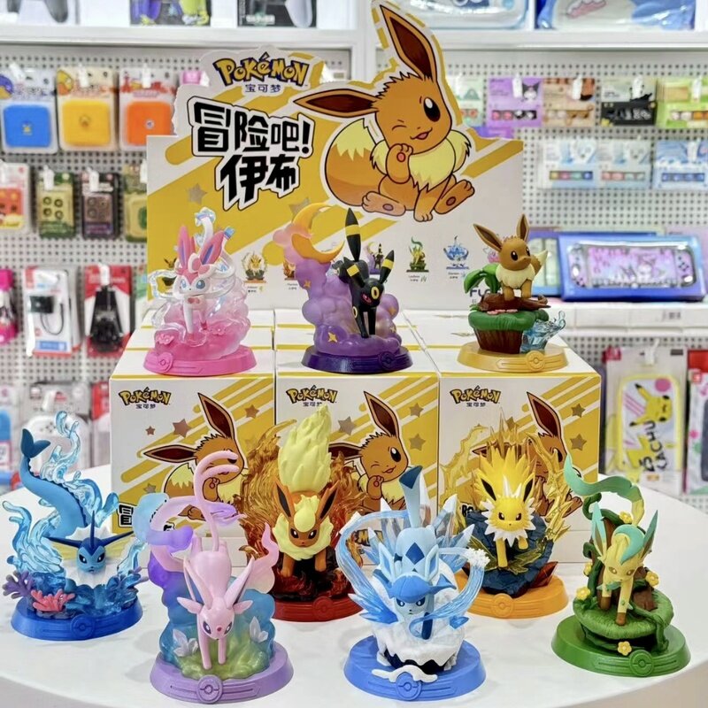2024 New Arrival Pokemon Ibrahimovi Blind Box Model Toys Action Figure Pikachu Gengar Sylveon Greninja Lucario Anime  Xmas Gifts