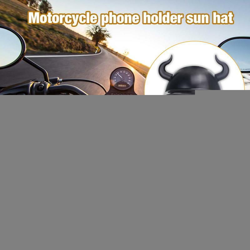 Suporte do telefone móvel da motocicleta, tampão pequeno do capacete, chapéu impermeável do pára-sol, navegação elétrica da bicicleta, cavaleiro, preto