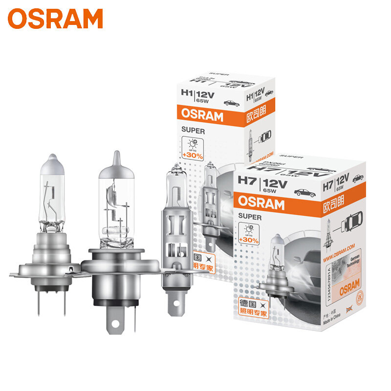 Osram Originele H1 H4 H3 H7 12V 55W 65W 100W Geel Licht Standaard Lamp 3200K koplamp Mistlamp Auto Halogeen Lamp Oem Kwaliteit 1X