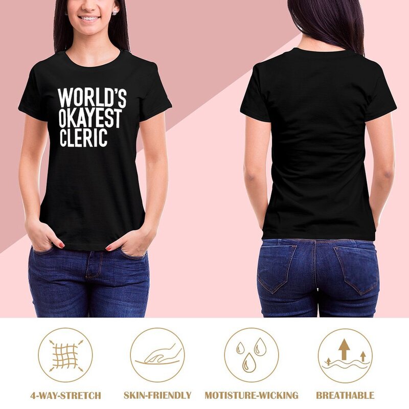 Camiseta clásica okayest del mundo para mujer, ropa kawaii para mujer, ropa de verano, vestido de camiseta occidental