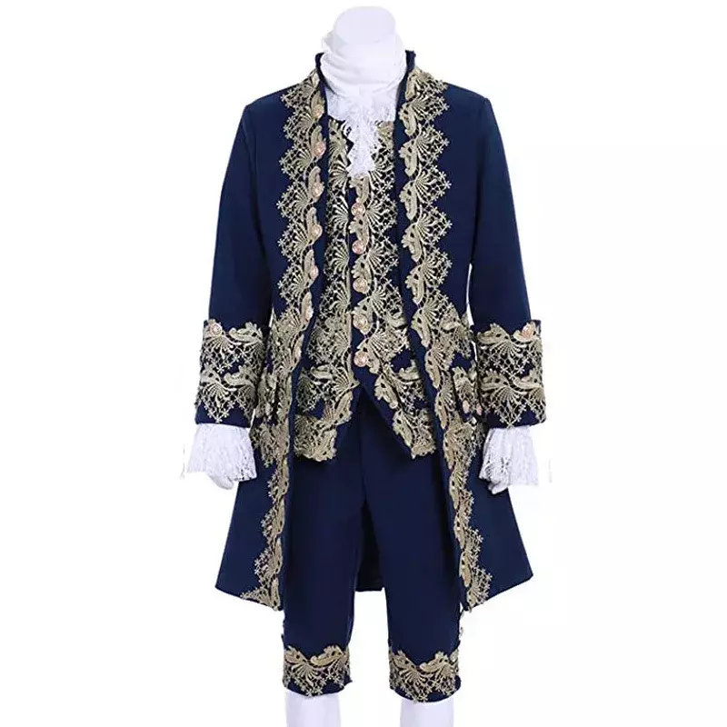 18th Century victorian Gentleman Elegant costume Aristocrat Cosplay Medieval Royal Men Court Men's Outfit