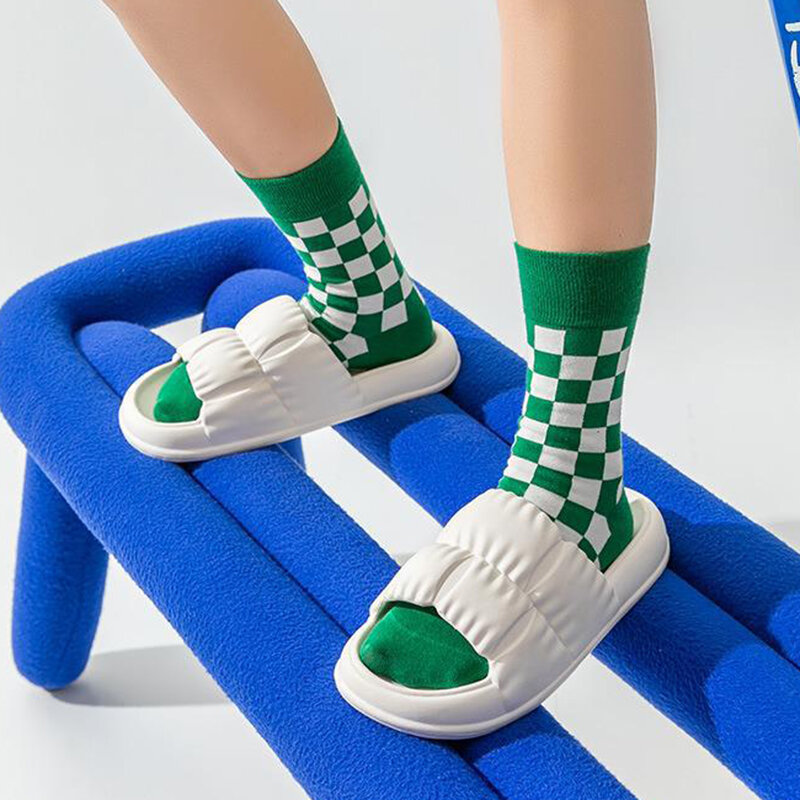 Zapatillas suaves de nube para Mujer, Sandalias de tacón con plataforma, chanclas de Eva antideslizantes de Color caramelo para verano, 2022