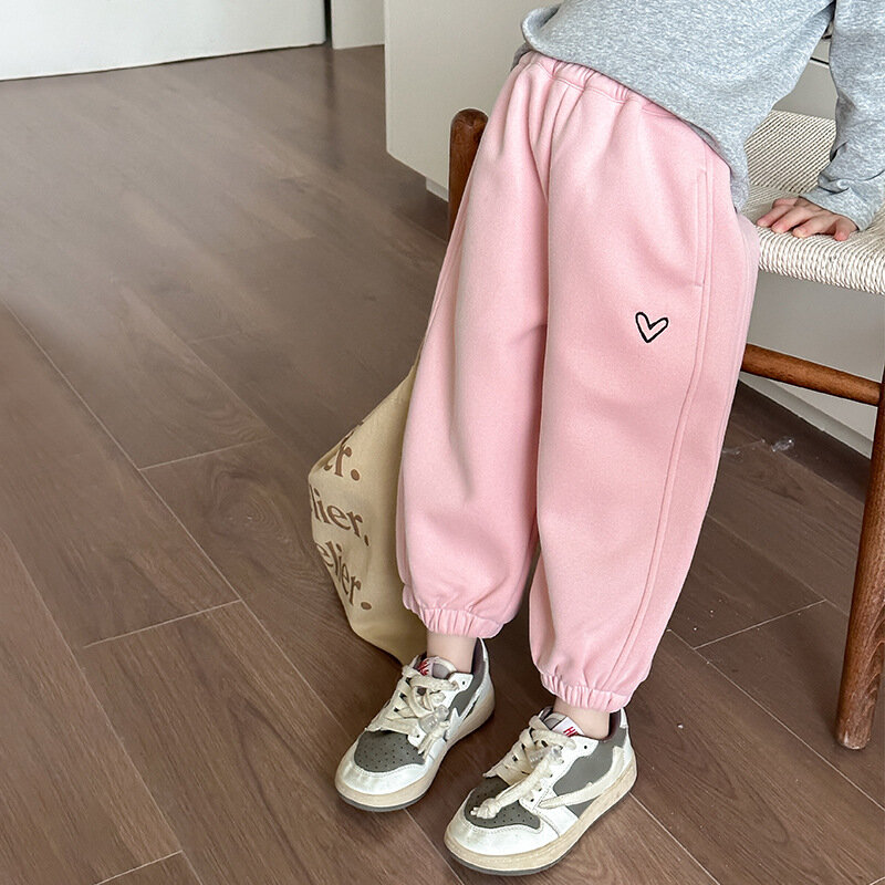 Girls' pants Spring and autumn 2024 new little girl spring casual pants foreign Korean version of children's spring sweatpants