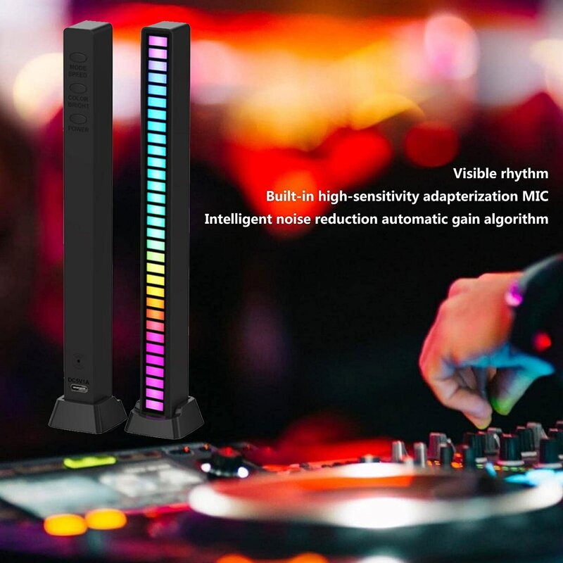 RGB Music Sound Control 16 LED Pickup Light Rhythm Atmosphere Light For Bar/Car TV Gaming Computer Desktop Decora Lamp
