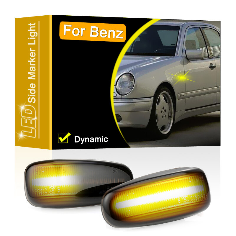 Luz LED ahumada para guardabarros lateral, marcador de giro para Benz C208, A208, R129, R170, R171, W638, W414, W670, W901