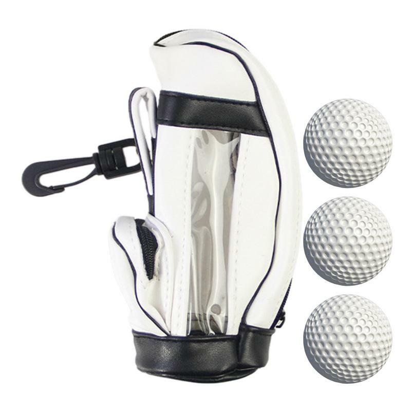 Bolsa impermeable para pelota de Golf, accesorio de PU con cierre de cremallera, duradera, para exteriores, para adultos