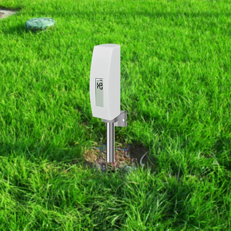 Ecowitt-sensor de temperatura do solo wn34s, testador à prova d'água com tela digital lcd 11,8 polegadas sonda de temperatura
