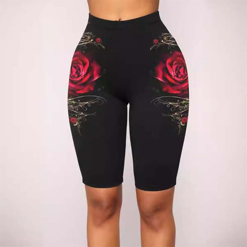 Leggings Slim Fit con stampa rosa pantaloncini sportivi da Yoga Leggings pantaloni Casual a vita alta 2024 nuovi vestiti da donna