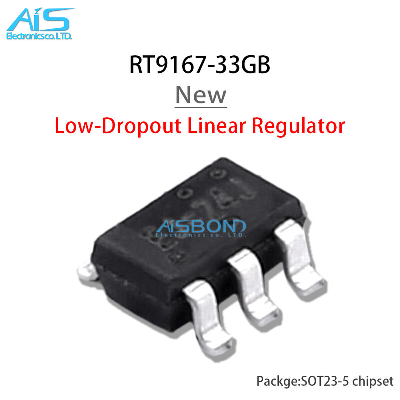 10 buah/lot RT9167-33GB baru RT9167 SOT23-5 Mark EJ = Regulator linier Dropout IC LDO