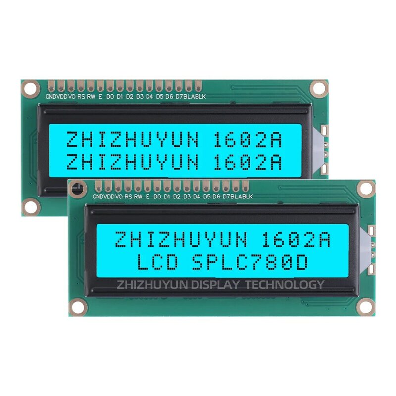 Layar tampilan kristal cair 1602A Film abu-abu STN biru teks LCD layar tampilan 1602 Modul tampilan 16X2 karakter layar LCD