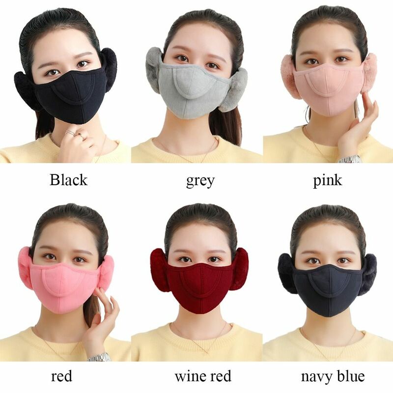 Máscara meia-facial à prova de vento para homens e mulheres, aquecedor respirável de algodão, protetores quentes, à prova de frio, abertura diária