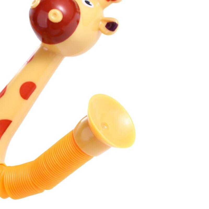 Juguetes sensoriales de jirafa, juguetes sensoriales de animales, ventosa telescópica, tubos Pop, Diy