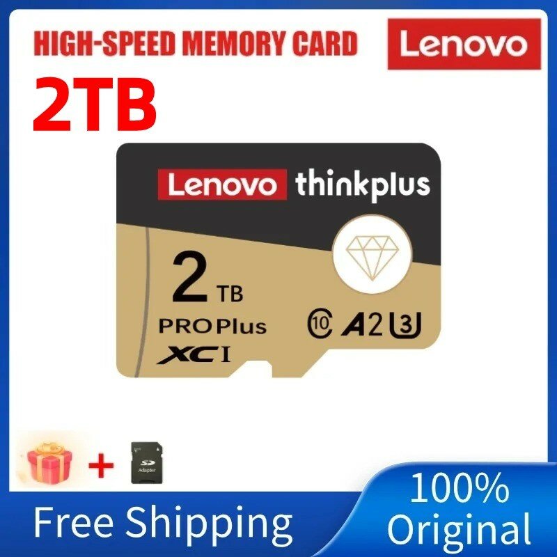 Lenovo UHS-I Cartão De Memória 2TB Original Sd Card Fast Speed V60 Waterproof Memory Flash Card For Camera Ps4 With SD Adapter