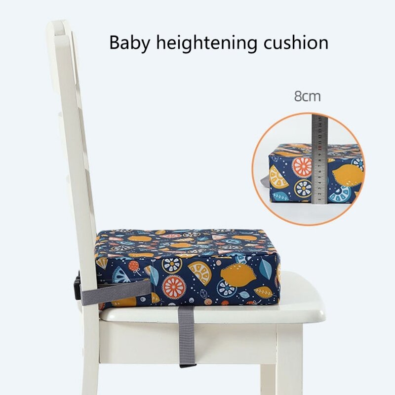 Модернизированное сиденье-подушка для малышей для обеденного стола. Моющиеся двойные безопасные ремни. Нескользящее нижнее для