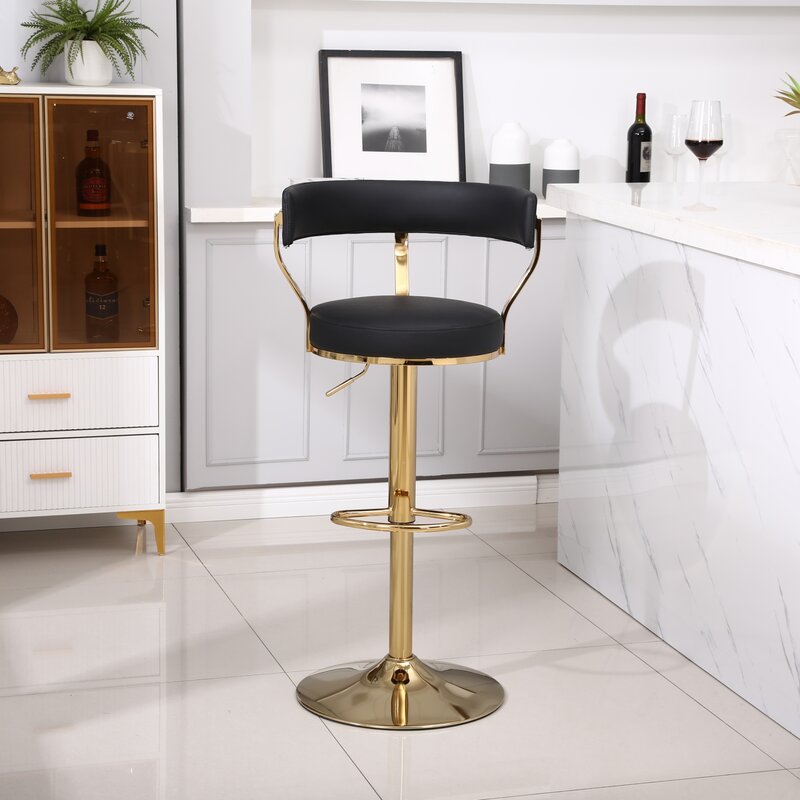 Eleganckie i wygodne krzesła do jadalni z oparciem i podnóżkiem do blatu kuchennego (1 sztuka w kartonie)