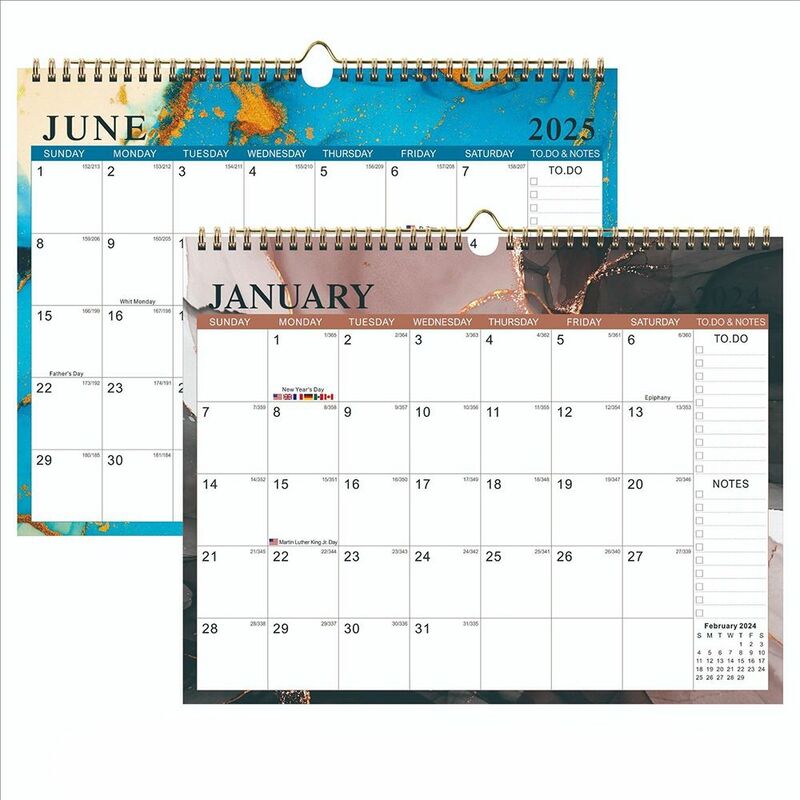 2024 großer Wandkalender Schreibtisch kalender To-Do-Listen jährlich monatlich wöchentlich Tages planer zu tun Liste hängen Agenda