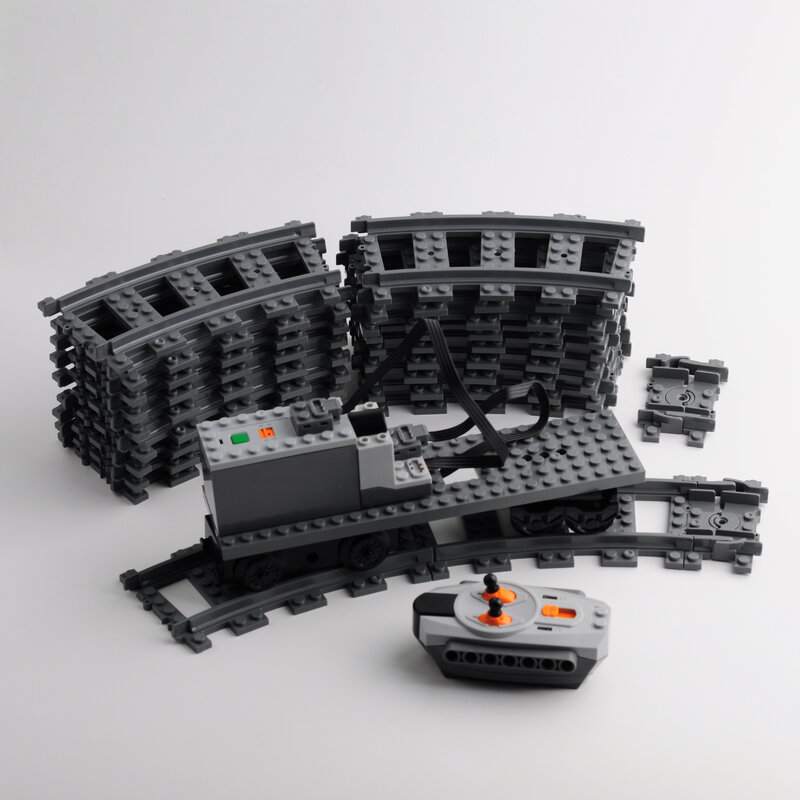 MOC IR Train Control Set IR Remote Control Receiver Train Motor Railroad Tracks Power Functions Compatible with legoeds 88002