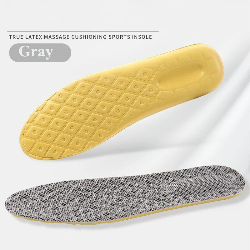 High Quality Latex Sport Insoles Super Soft Shoe Pads Orthotic Breathable Deodorant Shock Absorption Cushion Arch Support Insole