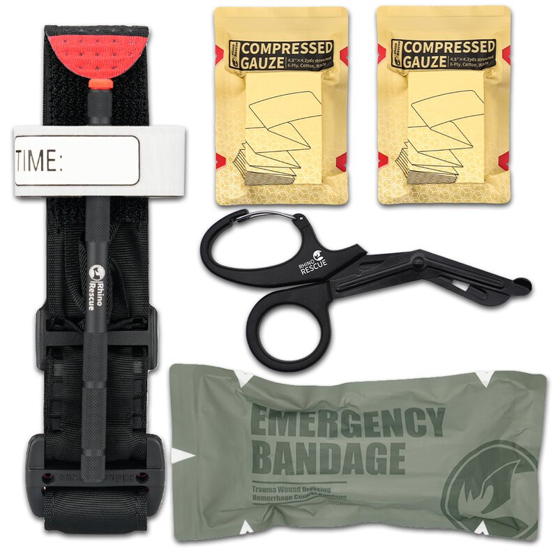 Rhino Rescue Israeli Bandage Medical Tourniquet Emergency Trauma Kit First Aid Tactical Survival Gear