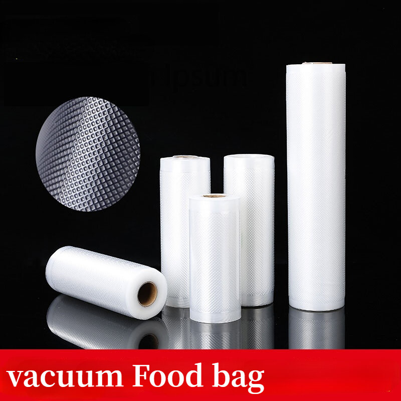 Bolsa de plástico transparente para envasado de alimentos al vacío, sellador al vacío para cocina, mantenimiento fresco, compresión de cocción al vapor