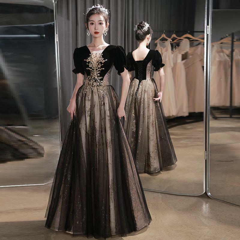 Элегантное женское вечернее платье, роскошные длинные банкетные платья с винтажной аппликацией, женское официальное платье из искусственной кожи, платье для выпускного вечера
