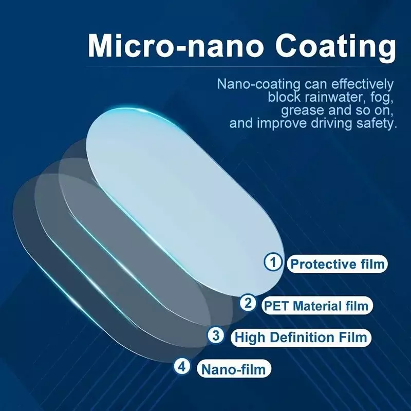 Película protectora para espejo retrovisor de coche, membrana antivaho, antideslumbrante, impermeable, pegatina a prueba de lluvia, película transparente