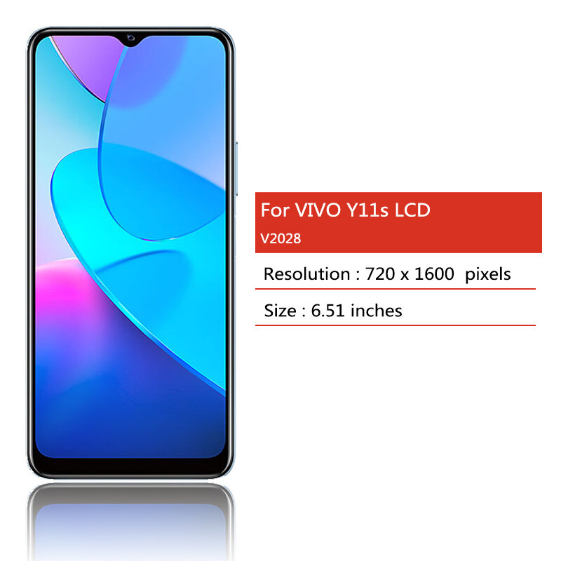 Oryginalny 6.51 dla VIVO Y11s Y11 s V2028 wyświetlacz LCD ekran dotykowy Digiziter zgromadzenie Y11S wymiana LCD