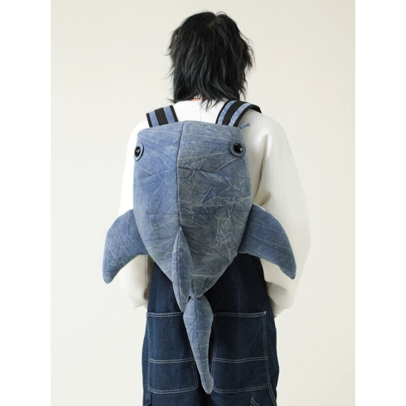 Mochila de animais de grande capacidade mochila de tubarão-baleia mochila de viagem personalizada bolsa de estudante durável, moda