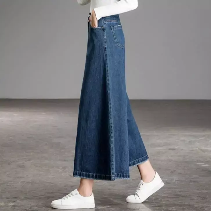 Jeans a gamba larga donna New coreano Dongdaemun 2024 Jeans larghi a vita alta mamma Streetwear pantaloni pantaloni Y2k vestiti 2000s larghezza donna