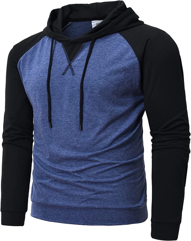 Sweter hoodie pria lengan panjang, pakaian rumah, kasual, tali serut tunggal, tambalan, Solid, lengan panjang, nyaman