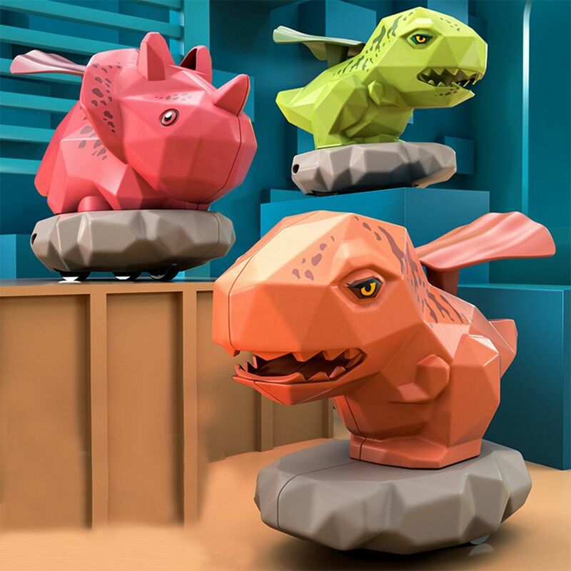 Funny Plastic Jump Press Novelty Tyrannosaurus Dinosaur Toy Children's Toy Cartoon Wind Up Toys