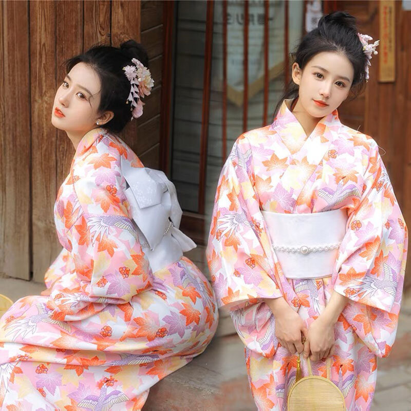 Kimono Wanita Tradisional Jepang Yukata Haori Kimono Cosplay Blus Gaun Wanita Musim Panas Fashion Fotografi Pakaian Gaun Pesta