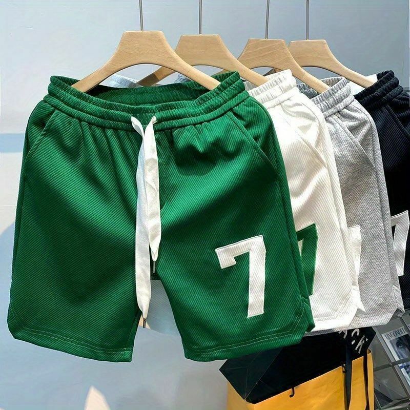 กางเกงขากว้างพิมพ์ลายสั้นสำหรับผู้ชายแนวสตรีทแวร์แนววินเทจกีฬากางเกงบาสเก็ตบอลกลางแจ้งแบบลำลอง